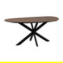 Mesa Comedor Natural-Negro Dm-Metal 178 X 80 X 77 cm