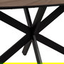 Mesa Comedor Natural-Negro Dm-Metal 178 X 80 X 77 cm