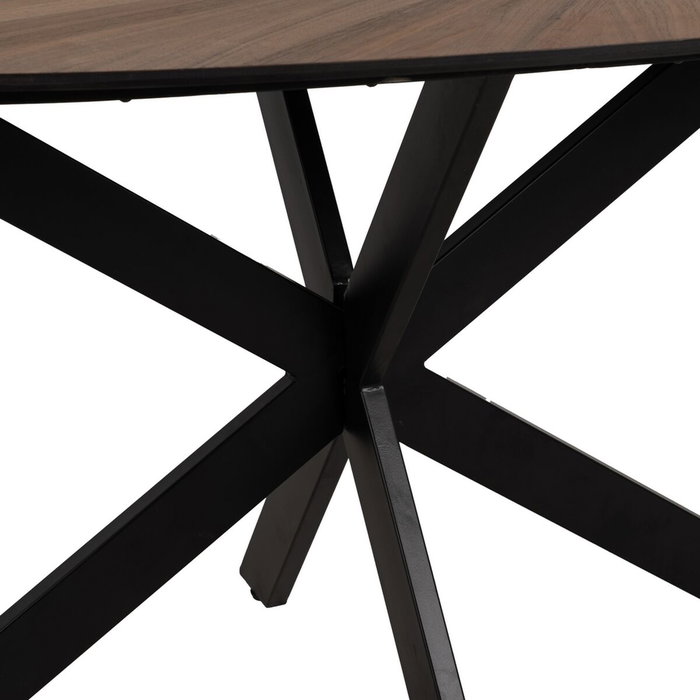 Ixia Mesa de Comedor Natural-negro DM-Metal 178 x 80 x 77 cm Ixia Mesa de Comedor Natural-negro DM-Metal 178 x 80 x 77 cm