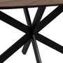 Ixia Mesa de Comedor Natural-negro DM-Metal 178 x 80 x 77 cm