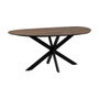 Ixia Mesa de Comedor Natural-negro DM-Metal 178 x 80 x 77 cm