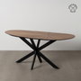 Ixia Mesa de Comedor Natural-negro DM-Metal 178 x 80 x 77 cm