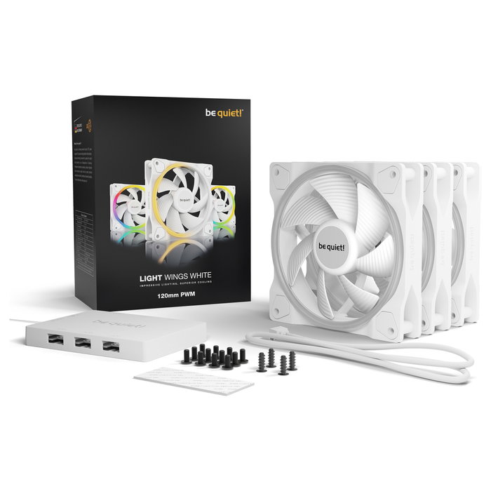 be quiet! Light Wings White 120mm PWM Triple-Pack