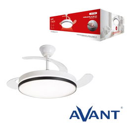AVANT Ventilador de Techo 42 Pulgadas Retráctil, 30W Motor y 36W LED, Control por App