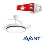 AVANT Ventilador de Techo 42 Pulgadas Retráctil, 30W Motor y 36W LED, Control por App