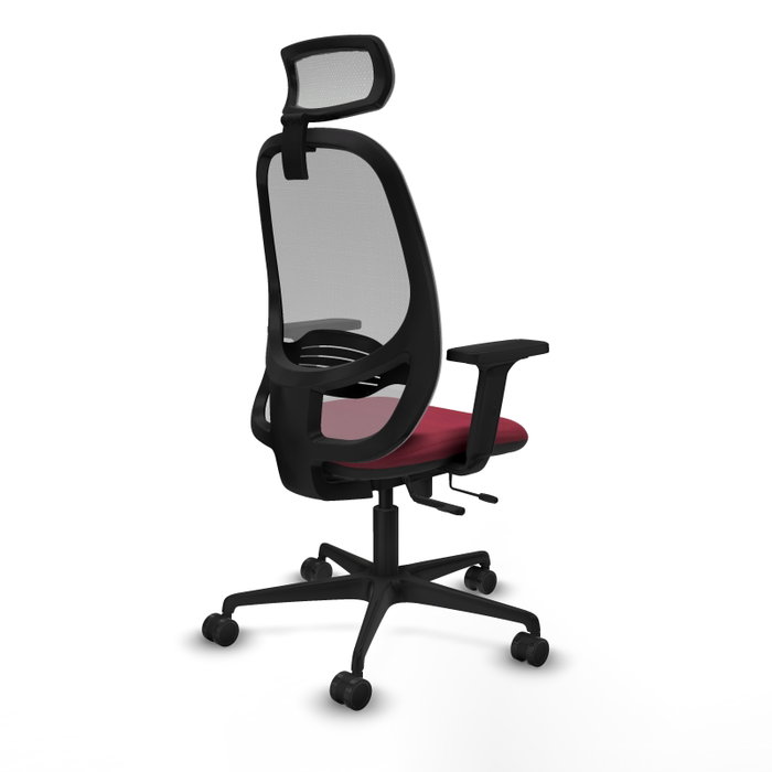 PIQUERAS Y CRESPO Silla de oficina Cilanco con mecanismo Sincro/Traslack, Tela Granate y Malla Gris PIQUERAS Y CRESPO Silla de oficina Cilanco con mecanismo Sincro/Traslack, Tela Granate y Malla Gris