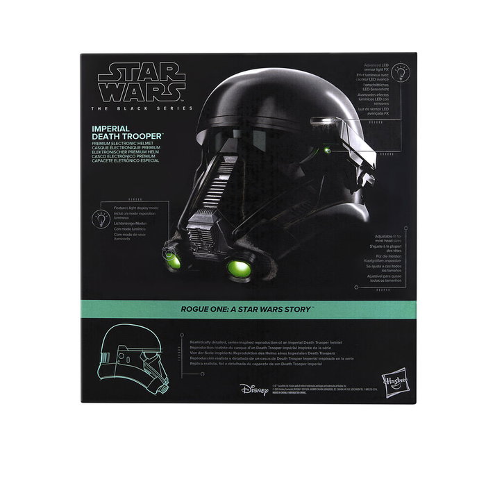 Hasbro Casco Death Trooper Imperial Réplica Electrónica con Efectos de Sonido - Licencia Lucasfilm Star Wars Rogue One - Para Coleccionistas Adultos (+14 Años)