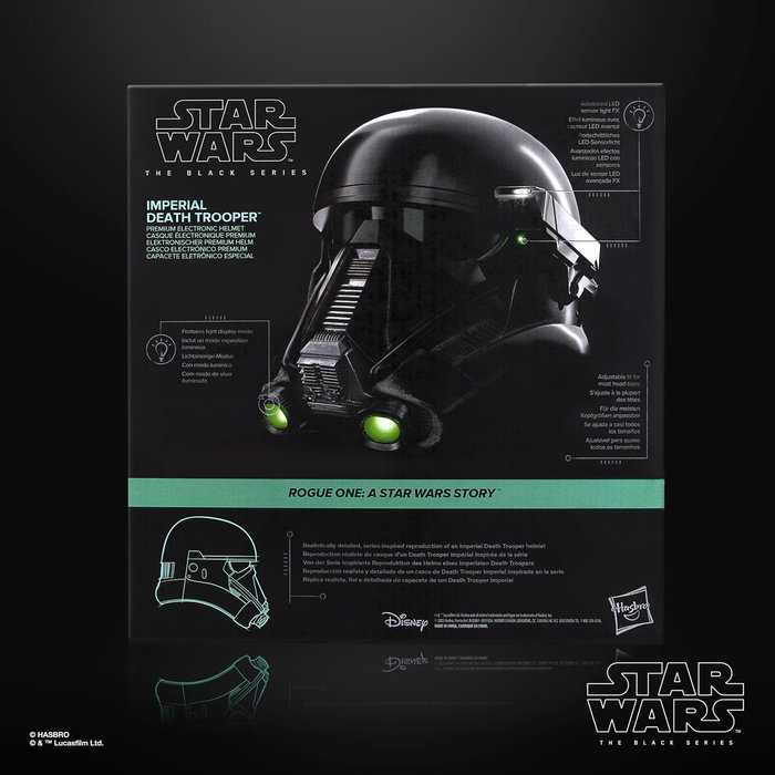 Hasbro Star Wars The Black Series Casco Electrónico Imperial Death Trooper Replica 1:1 Hasbro Star Wars The Black Series Casco Electrónico Imperial Death Trooper Replica 1:1
