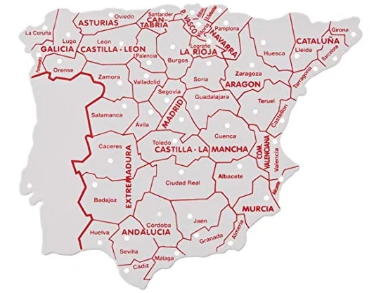 Faibo Plantilla Mapa España 15x12,5 cm (3 Unidades)