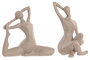 DKD Home Decor Figura de Resina Mujer Beige Surtido de 2