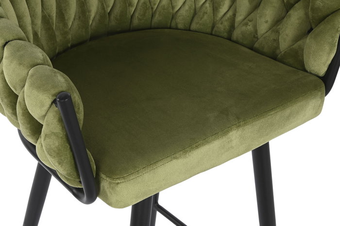 DKD Home Decor Taburete Moderno Verde Negro 58 x 101 x 53 cm