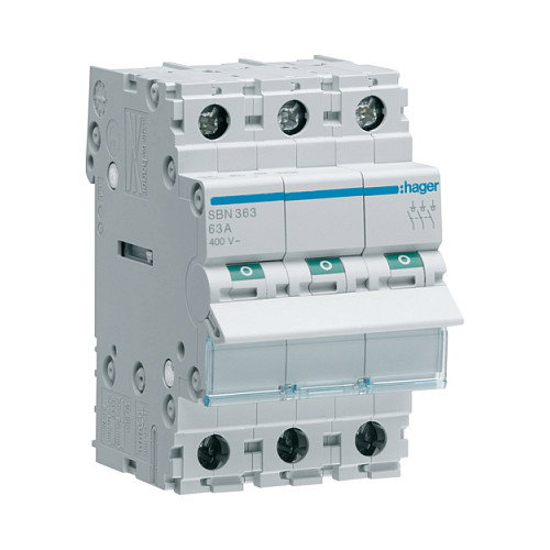 Hager SBN363 Interruptor automático 63A 3 Polos Hager SBN363 Interruptor automático 63A 3 Polos