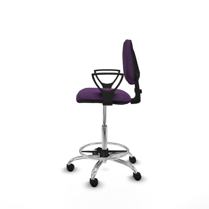 PIQUERAS Y CRESPO Taburete Isso CP Bali morado con brazos fijos PIQUERAS Y CRESPO Taburete Isso CP Bali morado con brazos fijos