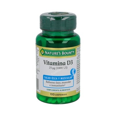 Nature's Bounty Vitamina D3 1000 UI 100 comprimidos Nature's Bounty Vitamina D3 1000 UI 100 comprimidos