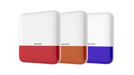 Hikvision AX PRO Sirena Exterior Inalámbrica 110 dB, 868 MHz, Cifrado AES-128, 3 Tipos de Alarma, Batería de 3 Años, Azul