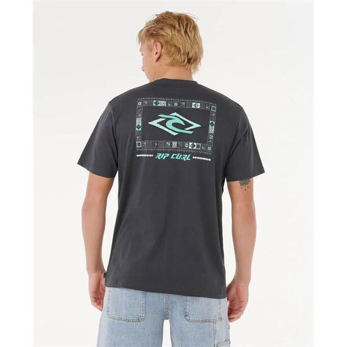 Camiseta de Manga Corta Hombre Rip Curl Legacy Tee Negro 11-12 Años