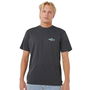 Camiseta de Manga Corta Hombre Rip Curl Legacy Tee Negro 11-12 Años