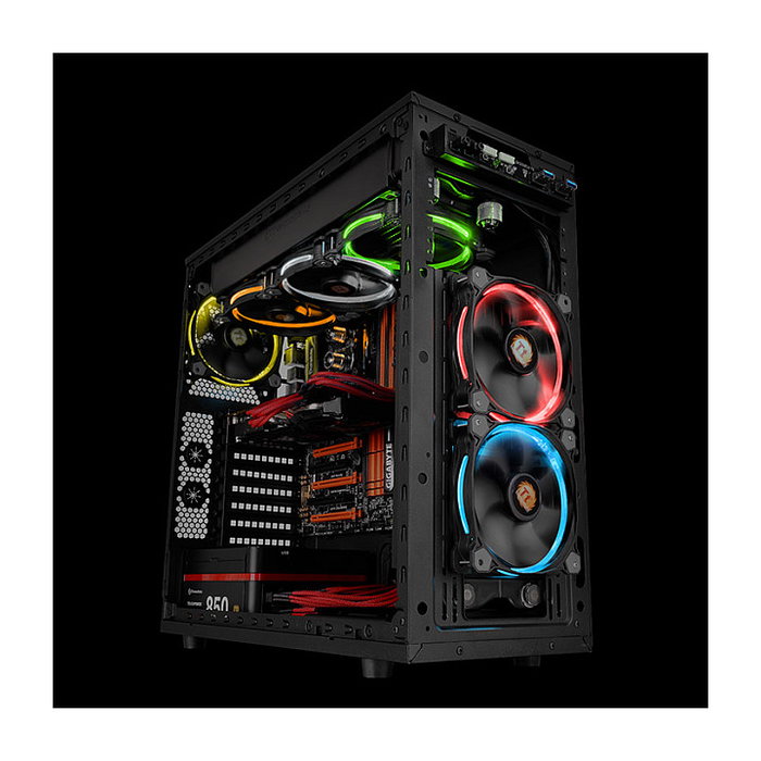 Thermaltake Riing 12 LED RGB (3-Pack) 120mm Negro