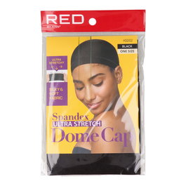 Red Kiss Gorro de peluca negro Ultra Stretch Spandex Cap Black