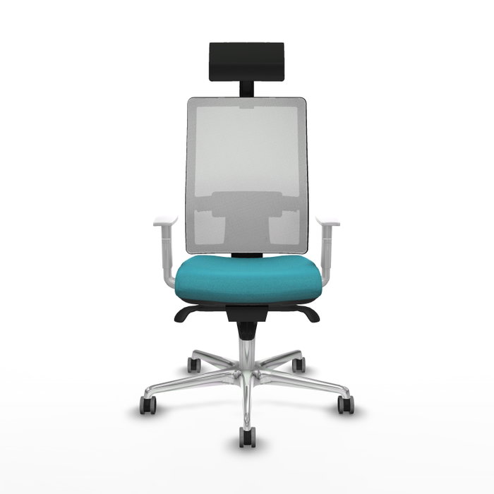 PIQUERAS Y CRESPO Silla de oficina Horna con mecanismo Sincro, Turquesa y Blanco PIQUERAS Y CRESPO Silla de oficina Horna con mecanismo Sincro, Turquesa y Blanco