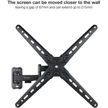 TooQ Soporte de Pared para TV LP1356TN-B Extensible Giratorio Inclinable de 13-55" hasta 25kg Negro