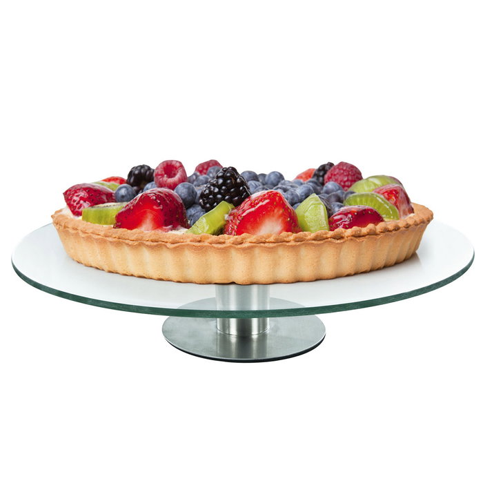 Lily Cook Fuente Giratoria Acero Inoxidable y Cristal Diámetro 30 cm