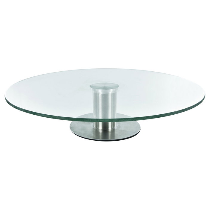 Lily Cook Fuente Giratoria Acero Inoxidable y Cristal Diámetro 30 cm