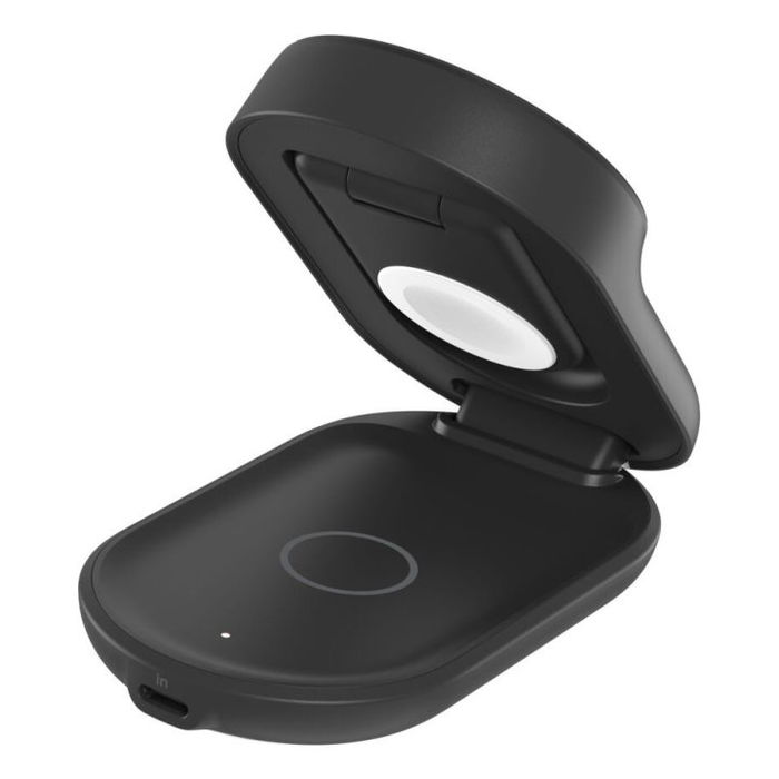 Belkin WIZ037KQ Base de Carga Inalámbrica Magnética Plegable UltraCharge Qi2 de 25W Negro, Triple Carga Simultánea para Smartphone, Reloj y Auriculares Belkin WIZ037KQ Base de Carga Inalámbrica Magnética Plegable UltraCharge Qi2 de 25W Negro, Triple Carga Simultánea para Smartphone, Reloj y Auriculares