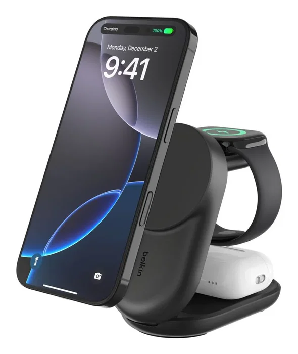 Cargador inalámbrico belkin qi2 fitness tracker, auriculares, smartphone, reloj inteligente negro usb carga rápida interior Cargador inalámbrico belkin qi2 fitness tracker, auriculares, smartphone, reloj inteligente negro usb carga rápida interior