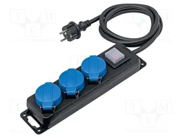 AS SCHWABE Prolongador de alimentación H07RN-F 3G1,5mm2 1,5m negro