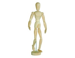 Innspiro Maniquí articulado de madera 30cm