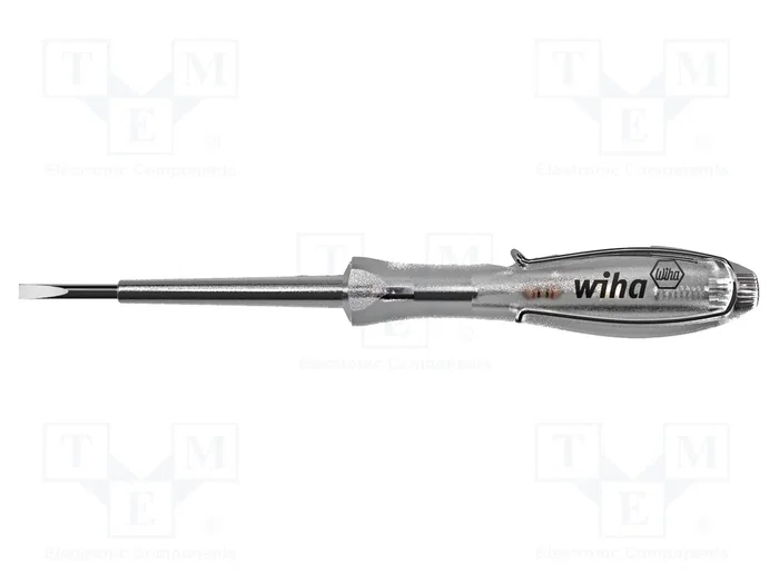 WIHA Destornillador Probador de Tensión Aislado Plano 3x0,5mm WIHA Destornillador Probador de Tensión Aislado Plano 3x0,5mm