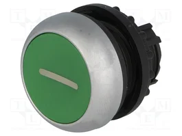 Eaton M22-D-G-X1 Botón plano verde de 2,2 cm