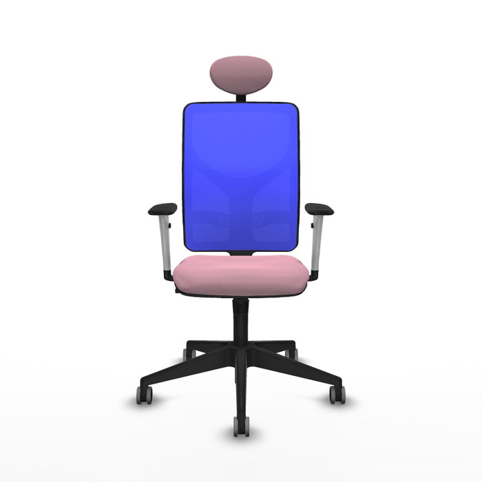PIQUERAS Y CRESPO Silla de oficina Motilla con mecanismo Sincro, Rosa y Azul