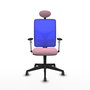 PIQUERAS Y CRESPO Silla de oficina Motilla con mecanismo Sincro, Rosa y Azul