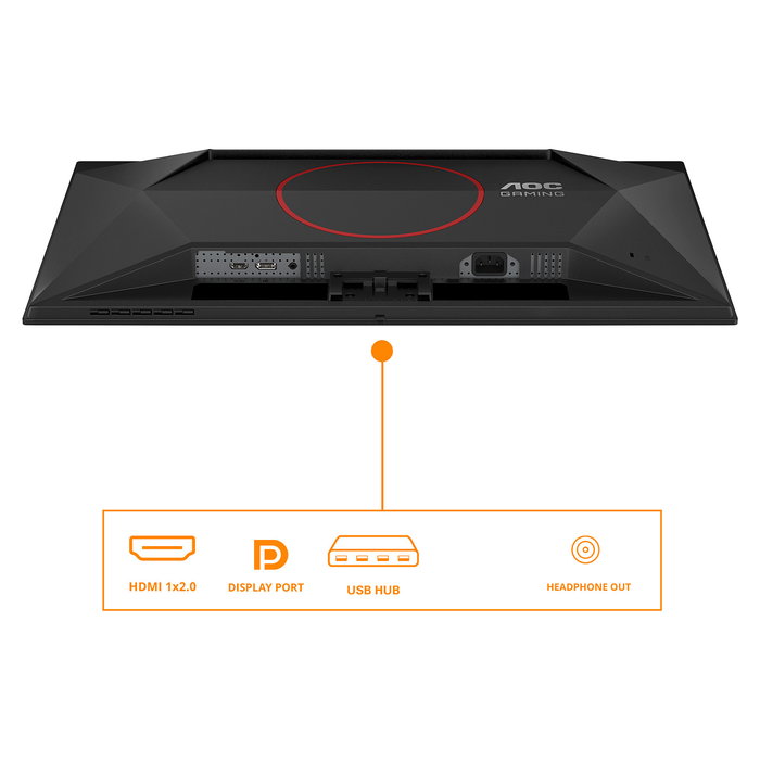 AOC Q27G41ZDF Monitor Gaming 67.3 cm (26.5") QD-OLED 2560x1440 Quad HD 240Hz 0.03ms HDR10 Negro y Rojo