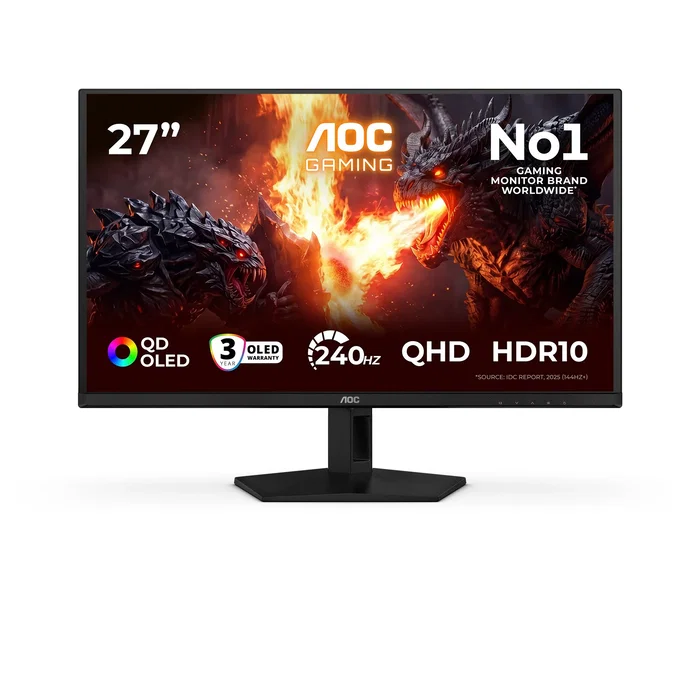 AOC Q27G41ZDF Gaming Monitor QD-OLED 26,5 pulgadas QHD 240Hz