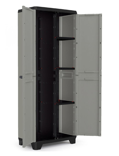 KETER Armario Alto Planet Escobero Gris/Negro 173x68x39 mm KETER Armario Alto Planet Escobero Gris/Negro 173x68x39 mm