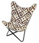 DKD Home Decor Sillón Colonial Marrón Blanco Piel Hierro 70x70x90 cm