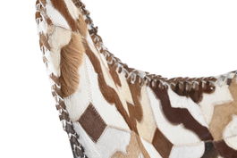 DKD Home Decor Sillón Colonial Marrón Blanco Piel Hierro 70x70x90 cm