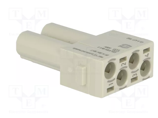 HARTING Han-Modular® Módulo Macho Han® C con 4 Pines HARTING Han-Modular® Módulo Macho Han® C con 4 Pines