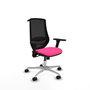 PIQUERAS Y CRESPO Silla de oficina Mardos con mecanismo Sincro, Rosa y Negro