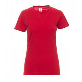 Payper Camiseta Mujer Manga Corta de Algodón Talla XS-L Varios Colores Rojo Talla L