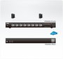 ATEN PE8208G-AX-G PDU de 8 Puertos Monitorizado con Conmutación por Puerto 16A/20A 100-240V para Rack 1U - Negro