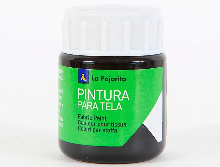 La Pajarita Pintura para Tela Negro 25 ml