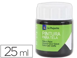 La Pajarita Pintura para Tela Negro 25 ml