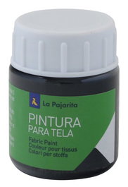 La Pajarita Pintura para Tela Negro 25 ml