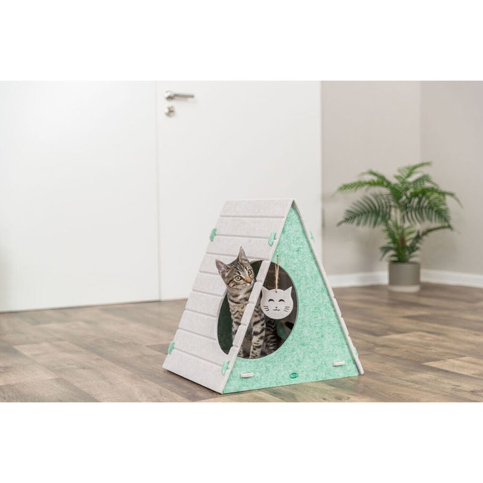 Cueva para gato Trixie Lucy Verde Arena 46 x 50 x 38 cm Tipi