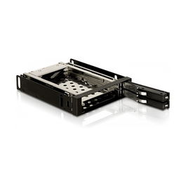 DeLOCK 3.5" Mobile Rack para 2 Unidades de 2.5", Wechselrahmen, Negro - 8.89 cm