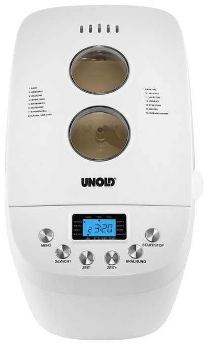 Unold BACKMEISTER Big White Panificadora Blanca 1,5 kg Unold BACKMEISTER Big White Panificadora Blanca 1,5 kg